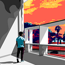 Casa Curutchet - Le Corbusier + Williams . Arhitectură, Arhitectura digitală, Ilustrație tradițională, Ilustrație arhitecturală și Pictură digitală de Facundo Garcia - 06.25.2020