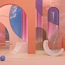 My project in Abstract Compositions with Cinema 4D course. Modelagem 3D projeto de Joy Oh - 26.06.2020