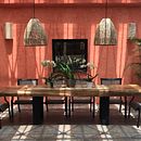 Listo el área del comer en la alberca. Un proyecto de Arquitectura interior, Decoración de interiores, Diseño de iluminación y Diseño de interiores de Laura Alonso - 26.06.2020