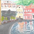 Grenada Harbor, West Indies. One of our favorite spots on earth.. Architectural Illustration project by Glenda Rogers - 06.26.2020