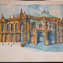 Meu projeto do curso: Desenho arquitetônico com aquarela e tinta. Drawing, Architectural Illustration, and Watercolor Painting project by Karina Miyaschiro - 07.07.2020