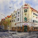 My project in Architectural Sketching with Watercolor and Ink course. Un progetto di Illustrazione architettonica di pamalex - 28.06.2020