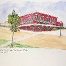 My project in Architectural Sketching with Watercolor and Ink course. Watercolor Painting project by zajac_deborah - 06.28.2020