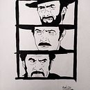Serie clásicos del Spaghetti Western en tinta china: El bueno, el feo y el malo. Un proyecto de Ilustración tradicional e Ilustración con tinta de Sergio Montoya Méndez - 29.06.2020