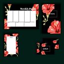 My stationery project: Ibiscus . Een project van  Botanische illustratie, Grafisch ontwerp y Aquarelschilderen van joeseta - 30.06.2020