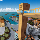 Salvador antiga - cenário para animação em andamento. Un projet de Animation 2D de Leandro Almeida - 01.11.2019