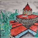 My project in Architectural Sketching with Watercolor and Ink course. Un proyecto de Pintura a la acuarela de vikrant_labde - 03.07.2020