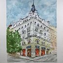 My project in Architectural Sketching with Watercolor and Ink course. Un proyecto de Pintura a la acuarela de scjpan - 03.07.2020
