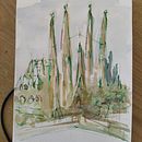 Iglesia. Un projet de Aquarelle de Diego Caballero - 04.07.2020