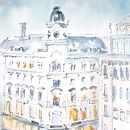 My project in Architectural Sketching with Watercolor and Ink course. Watercolor Painting project by Megan Wampler - 07.06.2020