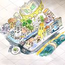 Meu projeto do curso: A arte de desenhar: transforme seus rabiscos em arte. Un progetto di Pittura ad acquerello di Cynthia Dorneles - 22.07.2020