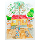 Meu projeto do curso: Ilustração em aquarela com influência japonesa. Traditional illustration, Watercolor Painting, and Fine Arts project by João Pedro Gaelzer - 07.12.2020