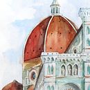 My project in Architectural Sketching with Watercolor and Ink course. Pintura em aquarela projeto de Natalia Datishvili - 15.07.2020