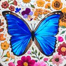 Blue Morpho Butterfly. Embroider project by Emillie Ferris - 06.14.2018