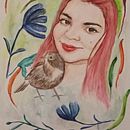 Mi Proyecto del curso: Retrato ilustrado en acuarela. Projekt z dziedziny R i sunek botaniczn użytkownika Viviana Mucarzel - 14.07.2020