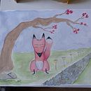 Mi Proyecto del curso: Ilustración en acuarela con influencia japonesa. Een project van Aquarelschilderen van Silvia Juliana - 17.07.2020