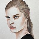 My project in Watercolor Portrait from a Photo course. Pintura em aquarela projeto de Johanna Pieterman - 20.07.2020