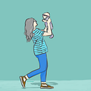 Mother & Child Illustration. Projekt z dziedziny Trad, c i jna ilustracja użytkownika Angga Kurniawan - 20.07.2020