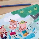 Los tres cerditos. Traditional illustration project by Laura Gómez - 07.22.2020