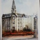 Mi Proyecto del curso: Dibujo arquitectónico con acuarela y tinta. Un projet de Illustration architecturale de Maximiliano Di Giácomo - 23.07.2020
