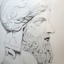 Busto de Milcíades . Een project van Tekening met potlood van Jorge Barrientos - 24.07.2020