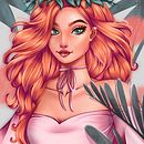 Me and Flora 🌱. Un proyecto de Ilustración digital, Ilustración tradicional, Dibujo de Retrato y Pintura digital de Richie Chang - 24.07.2020