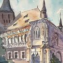 My project in Architectural Sketching with Watercolor and Ink course. Un projet de Illustration architecturale de Tenley Raithel - 25.07.2020