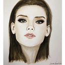 Meu projeto do curso: Retrato em aquarela a partir de uma fotografia. Un proyecto de Dibujo realista y Pintura a la acuarela de Vanessa Mesquita - 28.07.2020