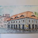 My project in Architectural Sketching with Watercolor and Ink course. Un proyecto de Pintura a la acuarela de Brigitta Balogh - 27.07.2020