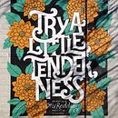 Mural TRY A LITTLE TENDERNESS pintado com meu amigo Jackson Alves <3. Un proyecto de Caligrafía, Diseño tipográfico, H, lettering, Ilustración tradicional, Lettering y Pintura de Cyla Costa - 28.07.2020