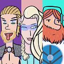 Fábrica de Personajes Ilustrados: Los 3 Vikingos Músicos. Een project van Digitale tekening, Ontwerp van personages y Digitale illustratie van Pablo Ignacio Yañez Irusta - 28.07.2020