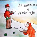 Mi Proyecto del curso: El violinista y el lobo rojo (basado en el cuento El músico Prodigioso). Un proyecto de Ilustración infantil de patricia99soler - 31.07.2020