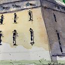 My project in Architectural Sketching with Watercolor and Ink course. Een project van Aquarelschilderen van Aron Gereben - 02.08.2020