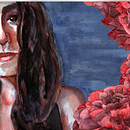 Taylor and Dahlias. Een project van Aquarelschilderen y  Digitaal schilderij van Chelsea Avery - 03.08.2020