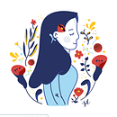 Meu projeto do curso: Retrato ilustrado com elementos botânicos. Projekt z dziedziny R, sunek botaniczn, Ilustracja c i frowa użytkownika Silvia Marchetti - 03.08.2020