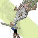 Ilustración Jinete Dragon. Un progetto di Disegno digitale e Illustrazione tradizionale di Toni Serrano - 05.08.2020