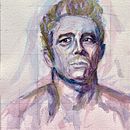 My project in Artistic Portrait with Watercolors course - James Dean. Watercolor Painting project by benjamin_lynch17 - 08.06.2020