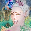 Mi Proyecto del curso: Retrato ilustrado en acuarela. Artistic Drawing, Portrait Drawing, Digital Drawing, Traditional illustration, and Watercolor Painting project by Yamy Totino - 08.07.2020