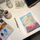 My project in Architectural Sketching with Watercolor and Ink course . % Val Bedu tarafından hazırlanan Sulubo, Ve a Resim projesi - 08.07.2020