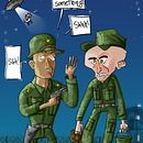 Mi Proyecto del curso: Fábrica de personajes ilustrados...Los dos soldados de Área 51. Un projet de Dessin numérique de Angel Arvizu - 07.08.2020