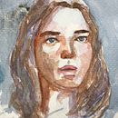 My project in Artistic Portrait with Watercolors course. Un progetto di Pittura ad acquerello di Angela Comsti - 07.08.2020
