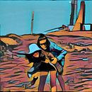 Me and myfriend (unfinished) from edited photo . Arte și meșteșuguri de Tamo Akhalbedashvili - 08.07.2020