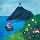 Mi Proyecto del curso: Ilustración de historias con papel. Las Islas Feroe. Un progetto di Illustrazione infantile di Andrina Escalante - 09.08.2020