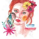 Mi Proyecto del curso: Retrato ilustrado en acuarela. Een project van Traditionele illustratie van Sofía Martínez - 08.08.2020