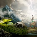 Mi Proyecto del curso: Matte Painting: creando mundos fotorrealistas / Sword Guardian. Un progetto di Composizione fotografica, Graphic design e Fotomontaggio di Matías Herrera González - 11.08.2020