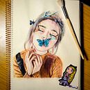 Butterfly Girl. Un projet de Peinture de Ada - 12.02.2020