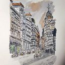 Mi Proyecto del curso: Dibujo arquitectónico con acuarela y tinta. Un proyecto de Ilustración con tinta y Pintura a la acuarela de burningraphic - 18.08.2020