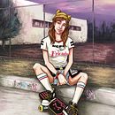 Diseño de personajes: Jess, protagonista de La Chica de la Van. Een project van Ontwerp van personages, Digitale illustratie,  Schetsen, Stripboek,  Concept art, Digitale tekening, DIY, Traditionele illustratie e Instagram van Luisina Modica - 15.08.2020