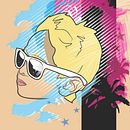 Retro Portrait. Un projet de Illustration numérique de Lorena Rodriguez - 15.08.2020