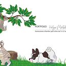 Pequeño Portfolio. Ilustraciones para niños.. Ilustração tradicional projeto de Helga Montalván - 17.08.2020